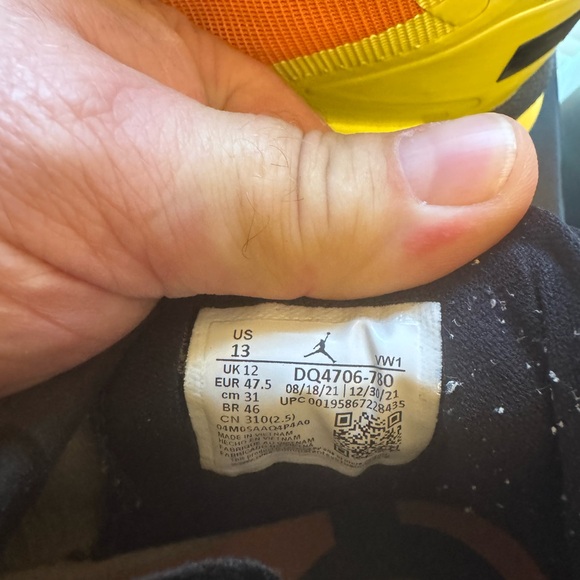 Nike Naruto Michael Jordan’s Zion 1 SP Kyuubi Men’s Sz 13 - Picture 8 of 10